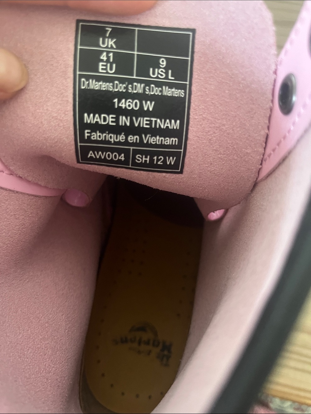 Dr. Martens Glossy Pink Lace-Up Combat Boots - Picture 10 of 13